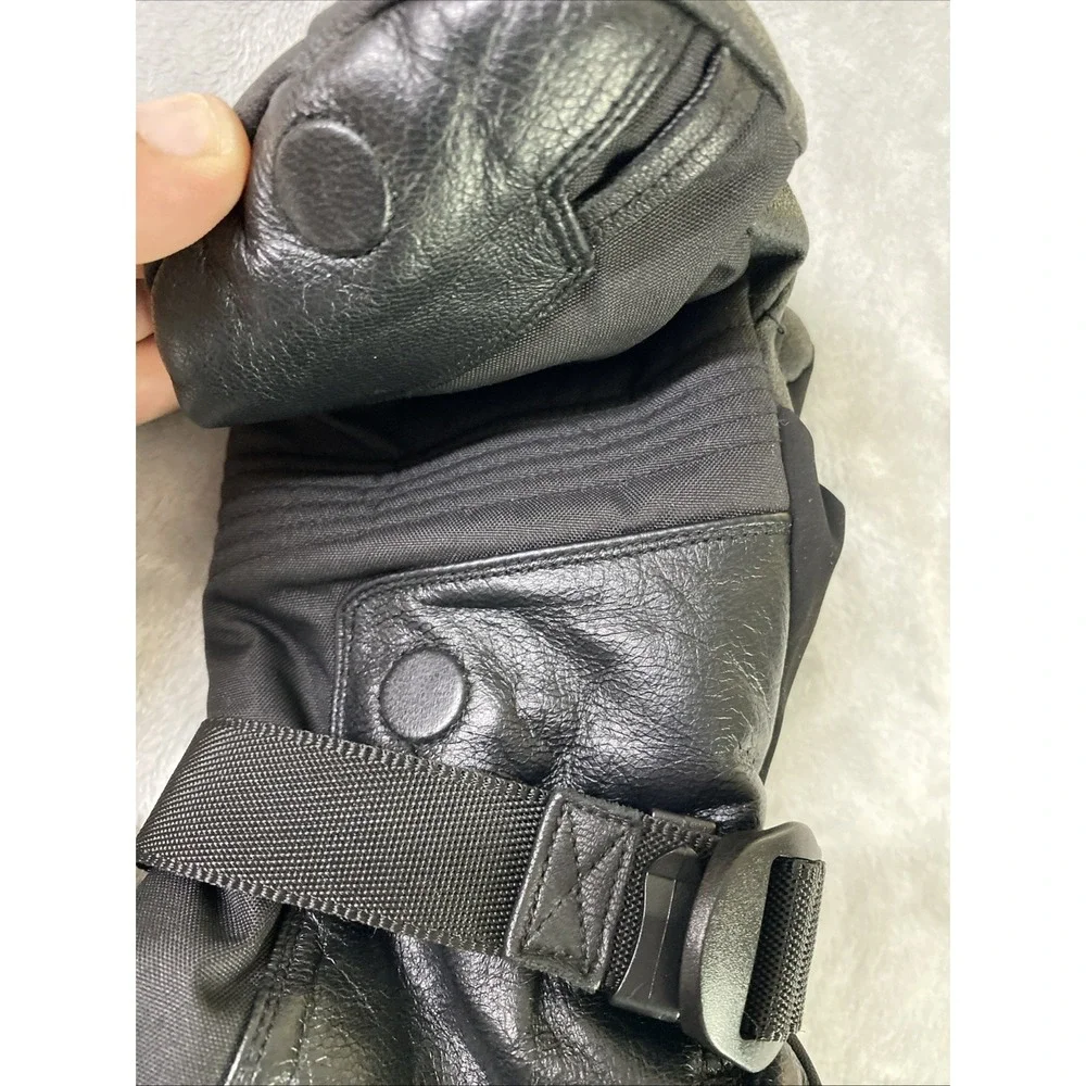 KastKing ThermoGrip Ice Fishing Mittens Mens L Black Leather Fingerless Cold